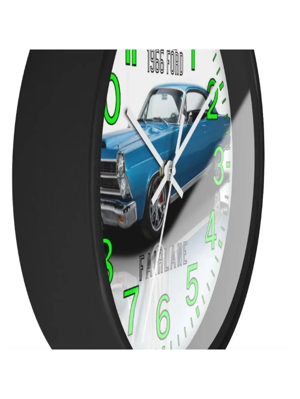 1966 Ford Fairlane Glow In The Dark Wall Clock New!